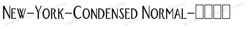 New-York-Condensed Normal字体转换
